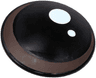 Minifigure, Shield Circular / Round Convex Face with Dark Brown Iris and White Glints Pattern (SW Grogu Eye)