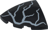 Slope, Curved 3 x 3 Corner Round with White Lightning Bolts Pattern