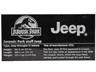 Tile 4 x 8 with Jurassic Park staff Jeep Pattern