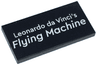 Tile 2 x 4 with White 'Leonardo da Vinci's Flying Machine' Pattern