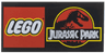 Tile 2 x 4 with LEGO Jurassic Park Logo with White Font Pattern