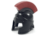 Minifigure, Headgear Helmet Spartan Warrior with Dark Red Crest Pattern
