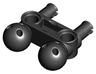 Technic, Pin Connector Perpendicular 3L with 2 Pins and 2 Ball Joints