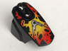Hero Factory Armor with Ball Joint Socket - Size 5 with Fire and Silver Double Lightning Bolt Pattern (Nitroblast)