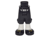 Mini Doll Hips and Trousers Cropped with White Leggings and Black Shoes with Gold Buckles Pattern - Thick Hinge