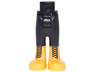 Mini Doll Hips and Trousers with Back Pockets with Bright Light Orange Boots with Black Laces Pattern - Thick Hinge