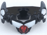 Minifigure Armor Breastplate with Shoulder Spikes Gray Up and Ninjago Cracked Red Skull Pattern