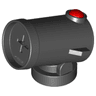 Duplo Cannon Shooting with Axle Hole, Red Firing Button and Matching Color Base