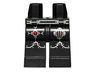 Hips and Legs with Robot Armor with Silver and Red Pattern