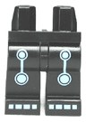 Hips and Legs with Medium Blue Circles and Squares Batman Electro Pattern