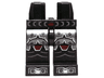 Hips and Legs with Dark Red and Silver Scaled Armor and Boots with Rivets Pattern