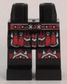Hips and Legs with Red Studded Belt, Tassels and Armor Pattern
