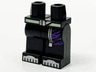 Hips and Legs with Lime Belt, Long End, Dark Purple Stripes and Silver Armor Toes Pattern