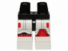 Hips and White Legs with SW Stormtrooper Black, Light Bluish Gray, and Red Markings Pattern
