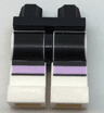 Hips and White Legs with Black Thighs and Lavender Knee Stripes Pattern
