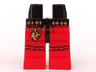 Hips and Red Legs with Gold Belt and Lion Head Charm Pattern