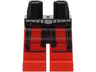 Hips and Red Legs with SW Armor with Dark Red Lines, Silver Belt and Black Loincloth Pattern