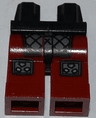 Hips and Dark Red Legs with Samurai Armor and Knee Pads Pattern