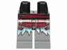 Hips and Dark Bluish Gray Legs with Dark Red Armor and Ice Spikes Pattern