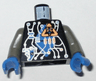 Torso Space Insectoids Blue Diamond under Circuitry Pattern / Dark Gray Arms / Blue Hands