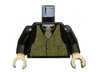 Torso Speed Racer Tweed Vest with Rep Striped Tie Pattern / Black Arms / Light Nougat Hands