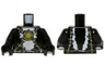 Torso White Skunk Fur with Olive Green and Yellowish Green Vines Belt and Medallion Pattern / Black Arms / Black Hands