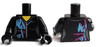 Torso Female Outline, Zipper, Magenta and Medium Azure Marking Pattern / Black Arm Left / Black Arm Right with Magenta and Medium Azure Marking / Black Hands