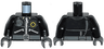 Torso Police 3 Zippers, Minifigure Head Badge, Radio and Belt Pattern (Pattern on Front and Back) / Black Arms / Dark Bluish Gray Hands