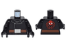 Torso Jacket with Reddish Brown Belt with Silver Belt Buckle and Red Octopus (Marvel Hydra Logo) on Reverse Pattern / Black Arms / Black Hands