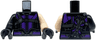Torso Suit with Purple Highlights and Straps / Quiver on Back Pattern (Hawkeye) / Light Nougat Arm Left / Black Arm Right / Black Hands