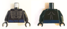 Torso Ninjago Skeleton Ribs Gray and Dark Blue Waist Sash Pattern and Gray Muscles Outline on Back / Black Arms / Black Hands