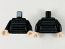 Torso Female Black Dress with Wavy Lines Pattern / Black Arms / Light Nougat Hands