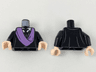 Torso Robe with Medium Lavender Sash, White Collar with Dark Blue Tie Pattern / Black Arms / Light Nougat Hands