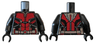 Torso Ant-Man Dark Red Body Suit with Silver Trim Pattern / Black Arms / Black Hands