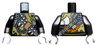 Torso Ninjago Spiked Weapon on Chain with Stitched Clothing Pattern / Pearl Dark Gray Arms / White Hands