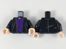 Torso Robe over Dark Purple Vest with 7 Buttons Pattern / Black Arms / Light Nougat Hands