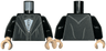 Torso Jacket with Wide Lapels, White Shirt with Black Bow Tie and Vest Pattern / Black Arms / Light Nougat Hands