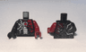 Torso Armor, Red Arc Reactor, White and Red Jagged Lines Pattern / Dark Red Arm and Hand Left / Black Arm and Hand Right