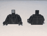 Torso Black Trench Coat with Black Shirt, Silver Buttons and Belt Pattern / Black Arms / Black Hands