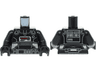 Torso SW Armor Dark Trooper with Silver Lines and Belt, Red Squares and Light Bluish Gray Panels Pattern / Black Arms / Black Hands