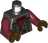 Torso SW Jacket, Open Vest with Black Filigree, Dark Brown Belt, Dark Red Undershirt Pattern / Dark Red Arms / Dark Brown Hands