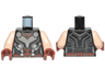 Torso Female Armor with Silver Circles Pattern (Mighty Thor) / Light Nougat Arms / Reddish Brown Hands