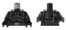 Torso SW Armor with Light Bluish Gray Outlines, Dark Bluish Gray Belt, Silver Buckle, and Backpack with Red Lights Pattern / Black Arms / Black Hands