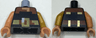 Torso Pixelated Nougat Neck, Reddish Brown, Gold and White Belt with Buckle Pattern / Pearl Gold Arm Left / Nougat Arm Right / Nougat Hands
