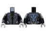 Torso Armor, Sand Blue and Dark Bluish Gray Panels, Gold Down Middle Pattern / Black Arms / Light Bluish Gray Hands