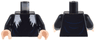 Torso Long White Hair Ends and Dark Blue Folds Pattern / Black Arms / Light Nougat Hands