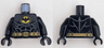 Torso Batman Logo, Dark Bluish Gray Armor Contour Lines, Gold Utility Belt Pattern / Black Arms / Black Hands