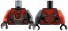 Torso Armor, Red and Dark Silver Plates, Arrows, Copper Gear and Trim Pattern / Pearl Dark Gray Arm Left / Red Arm Right / Black Hands
