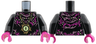 Torso Magenta and Metallic Pink Vines with Thorns, Medium Nougat Necklace with Yellowish Green Eye and Wraps Pattern / Black Arms / Magenta Hands