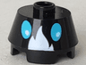 Cone 2 x 2 Truncated with White Flame and Medium Azure Eyes Pattern